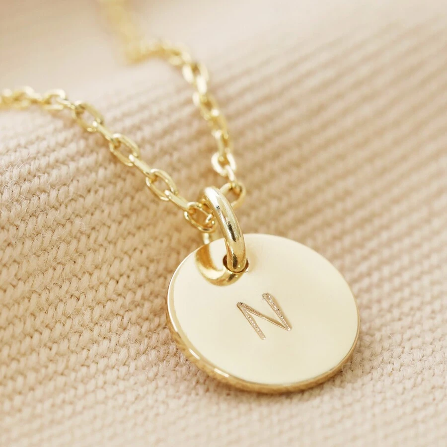 Personalised Disc Charm Initial Necklace 11 Personalised Disc Charm Initial Necklace - Image 9