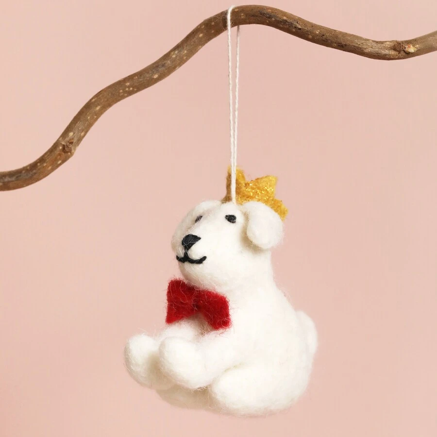 Afroart Felt Christmas Dog Hanging Decoration 3 Afroart Felt Christmas Dog Hanging Decoration