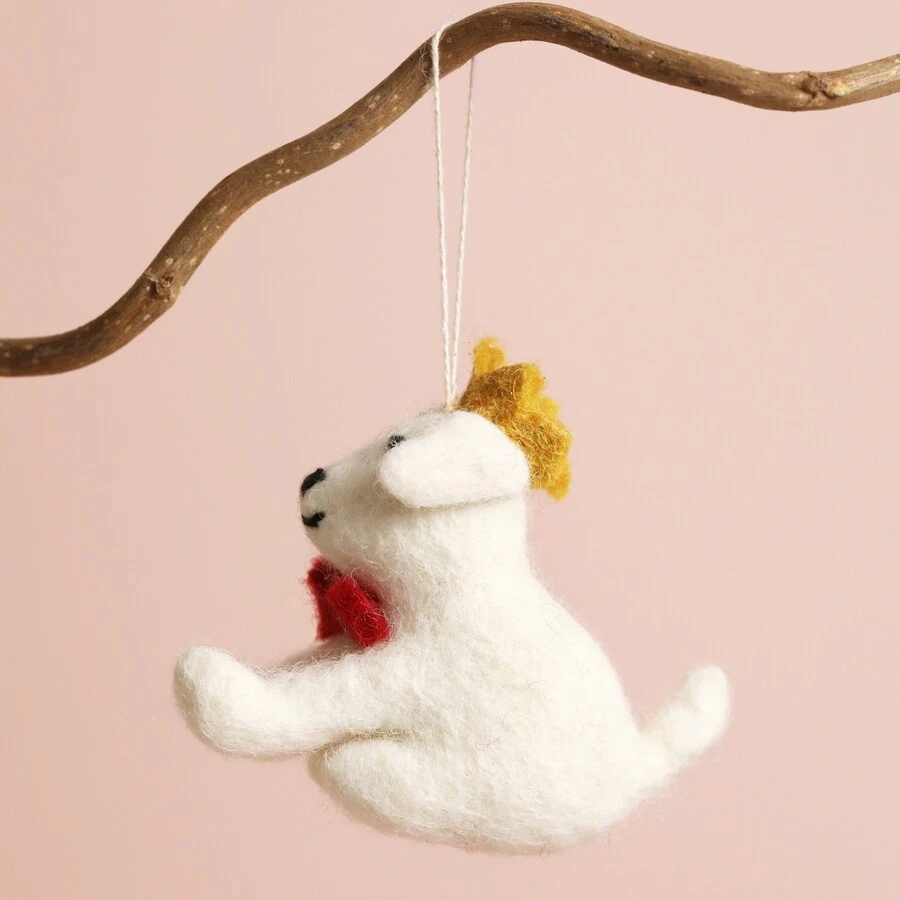 Afroart Felt Christmas Dog Hanging Decoration 4 Afroart Felt Christmas Dog Hanging Decoration - Image 2