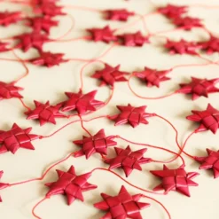 Afroart Red Stars On A String Garland