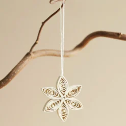 Afroart Set Of 6 Quilled Star Hanging Decorations -Jellycat Christmas Store afroart set 6 quilled star hanging decorations 0v8a8170 900x900 1