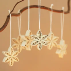 Afroart Set Of 6 Quilled Star Hanging Decorations -Jellycat Christmas Store afroart set 6 quilled star hanging decorations 0v8a8197 900x900 1