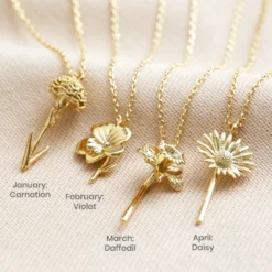 Birth Flower Pendant Necklace In Gold 15 Birth Flower Pendant Necklace In Gold -Jellycat Christmas Store birth flower pendant necklace in gold jan apr o21a9346 900x900 1