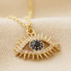 Blue Crystal Eye Pendant Necklace In Gold -Jellycat Christmas Store blue crystal eye pendant necklace gold 4x3a5302 900x900 1