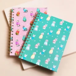 Pink Cat Print Notebook -Jellycat Christmas Store cat notebook 4x3a0548 copy 900x900 1