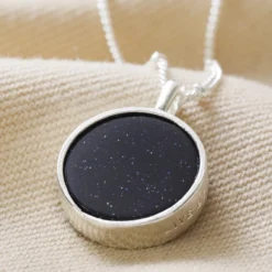 Celestial Semi-Precious Stone Pendant Necklace In Silver -Jellycat Christmas Store celestial semi precious stone pendant necklace silver 4x3a0025 900x900 1