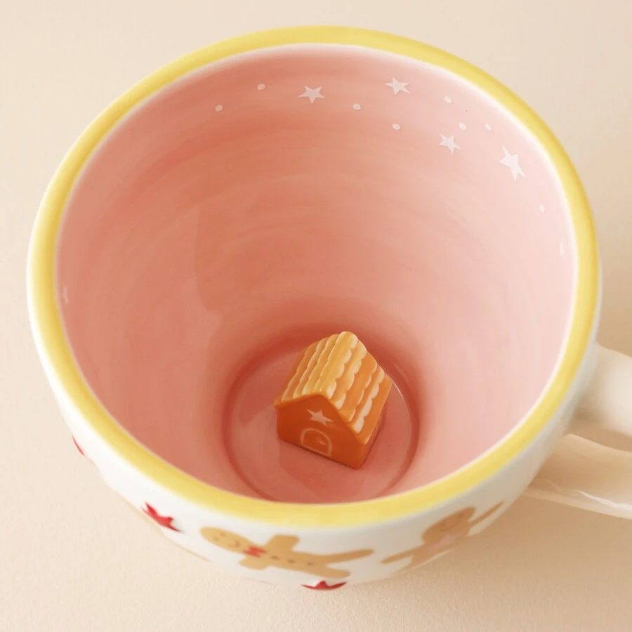 Ceramic Gingerbread Mug With Gingerbread House 5 Ceramic Gingerbread Mug With Gingerbread House - Image 3