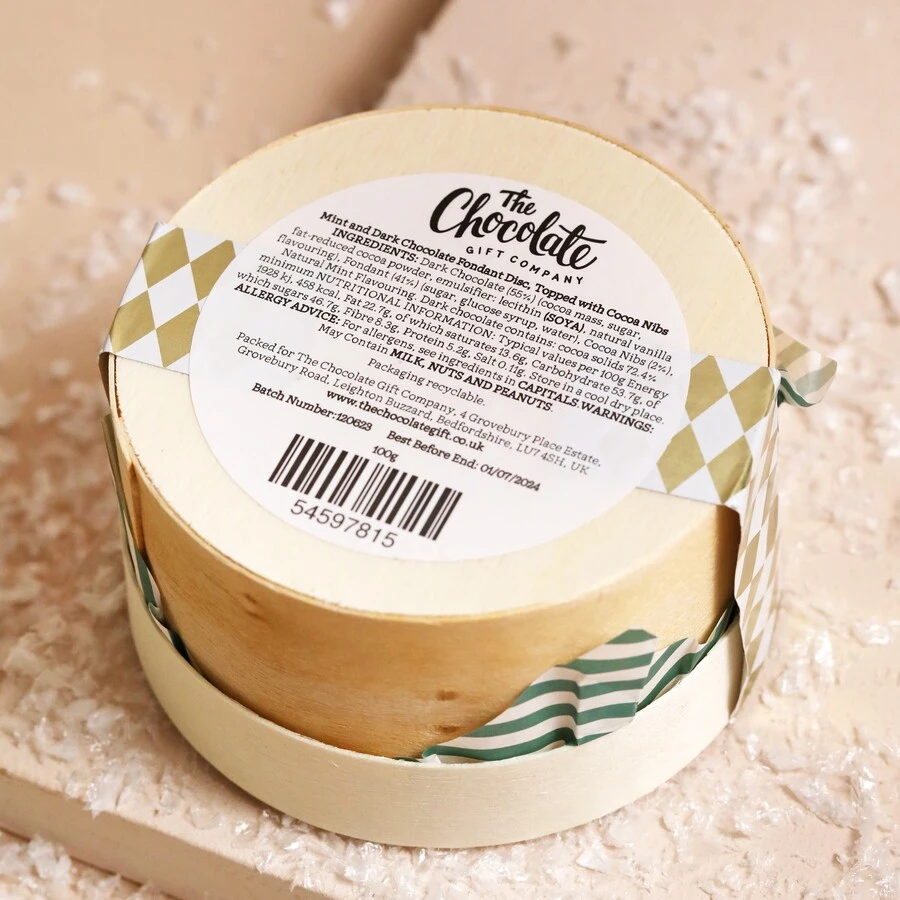 The Chocolate Gift Company Dark Chocolate Mint Fondant Disc Box 5 The Chocolate Gift Company Dark Chocolate Mint Fondant Disc Box - Image 3