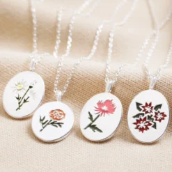 Enamel Birth Flower Necklace In Silver 17 Enamel Birth Flower Necklace In Silver -Jellycat Christmas Store enamel birth flower necklace silver 4x3a7520 900x900 1