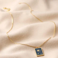 Enamel Blue Moon Tarot Card Pendant Necklace In Gold -Jellycat Christmas Store enamel blue moon tarot card pendant necklace gold 4x3a9170 900x900 1