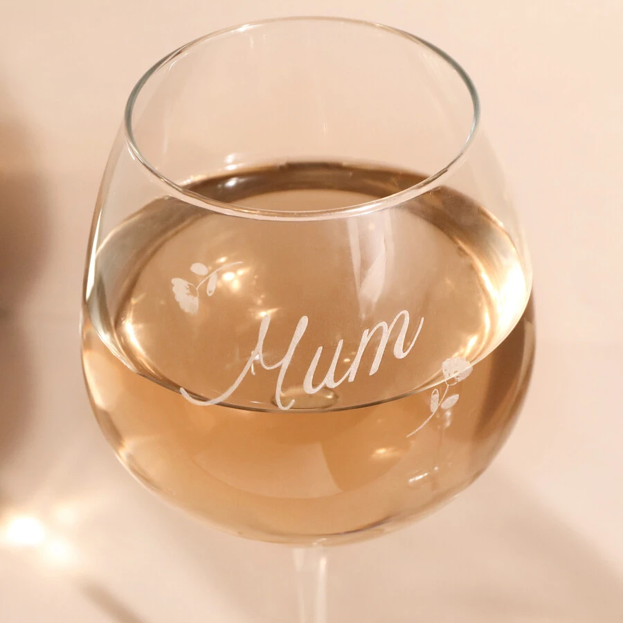 Personalised Floral Mum Balloon Gin Glass 4 Personalised Floral Mum Balloon Gin Glass - Image 2