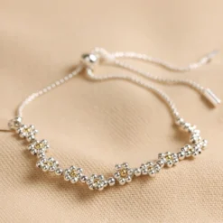 Estella Bartlett Daisy Chain Amelia Bracelet In Silver