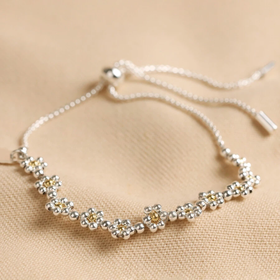 Estella Bartlett Daisy Chain Amelia Bracelet In Silver 3 Estella Bartlett Daisy Chain Amelia Bracelet In Silver