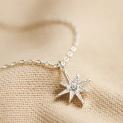 Estella Bartlett North Star Pendant Necklace In Silver