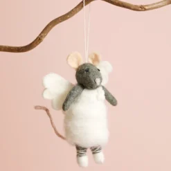 Afroart Felt Angel Mouse Hanging Decoration