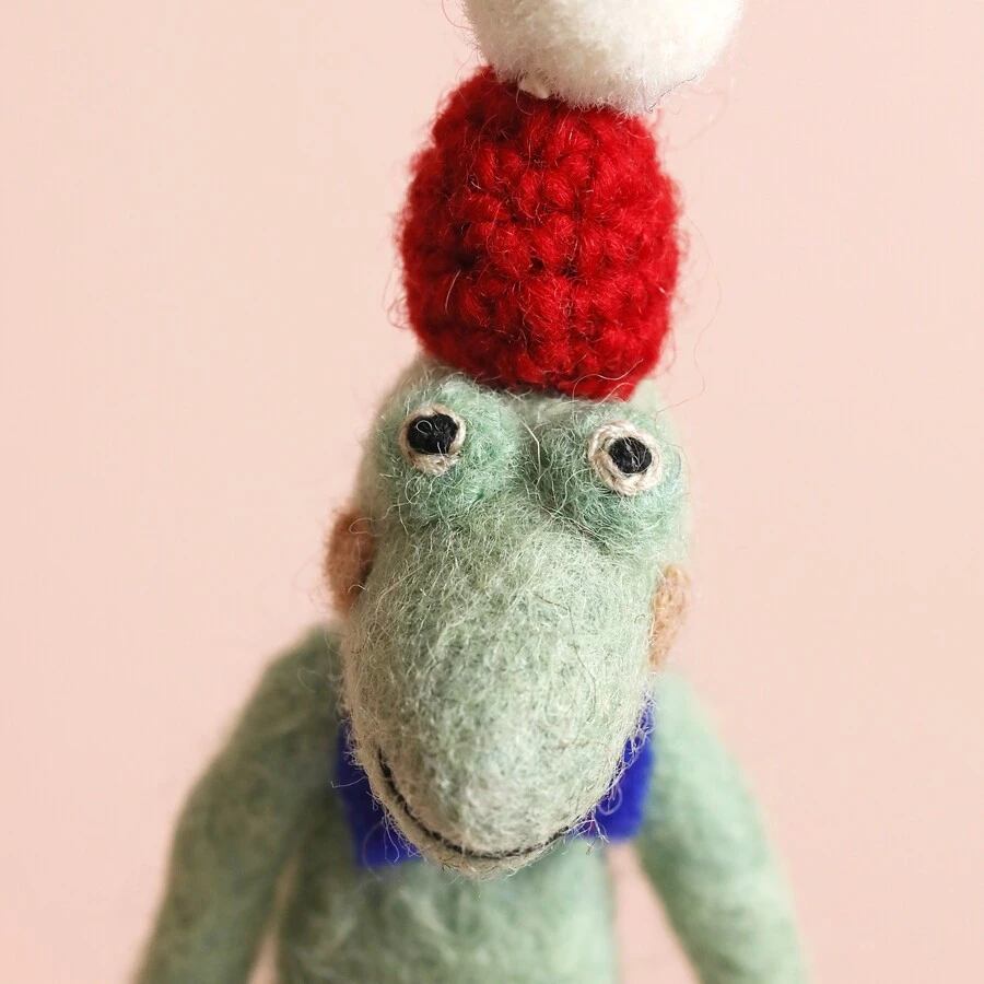Afroart Felt Christmas Crocodile Hanging Decoration 7 Afroart Felt Christmas Crocodile Hanging Decoration - Image 5