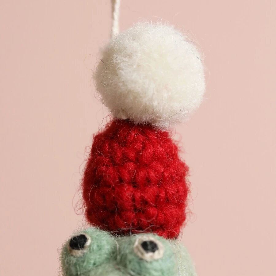 Afroart Felt Christmas Crocodile Hanging Decoration 5 Afroart Felt Christmas Crocodile Hanging Decoration - Image 3