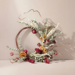 Fruitcake Dried Flower Wreath