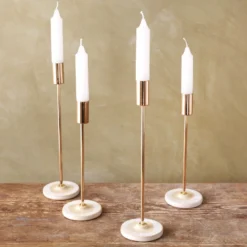 Large Gold Candlestick Holder With Glazed Base -Jellycat Christmas Store gold candlestick holders glazed base 0v8a0021 900x900 1