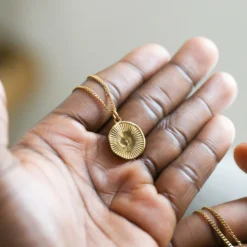 Gold Stainless Steel Coin Pendant Necklace -Jellycat Christmas Store gold stainless steel coin pendant necklace 4x3a4943 900x900 1