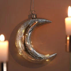 Hanging Crackled Silver Glass LED Moon Light 6 Hanging Crackled Silver Glass LED Moon Light -Jellycat Christmas Store hanging crackled silver glass led moon light 4x3a0920 900x900 1
