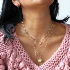 Rainbow Crystal Initial Necklace In Gold -Jellycat Christmas Store heart padlock pendant necklace gold 0v8a3163 900x900 1