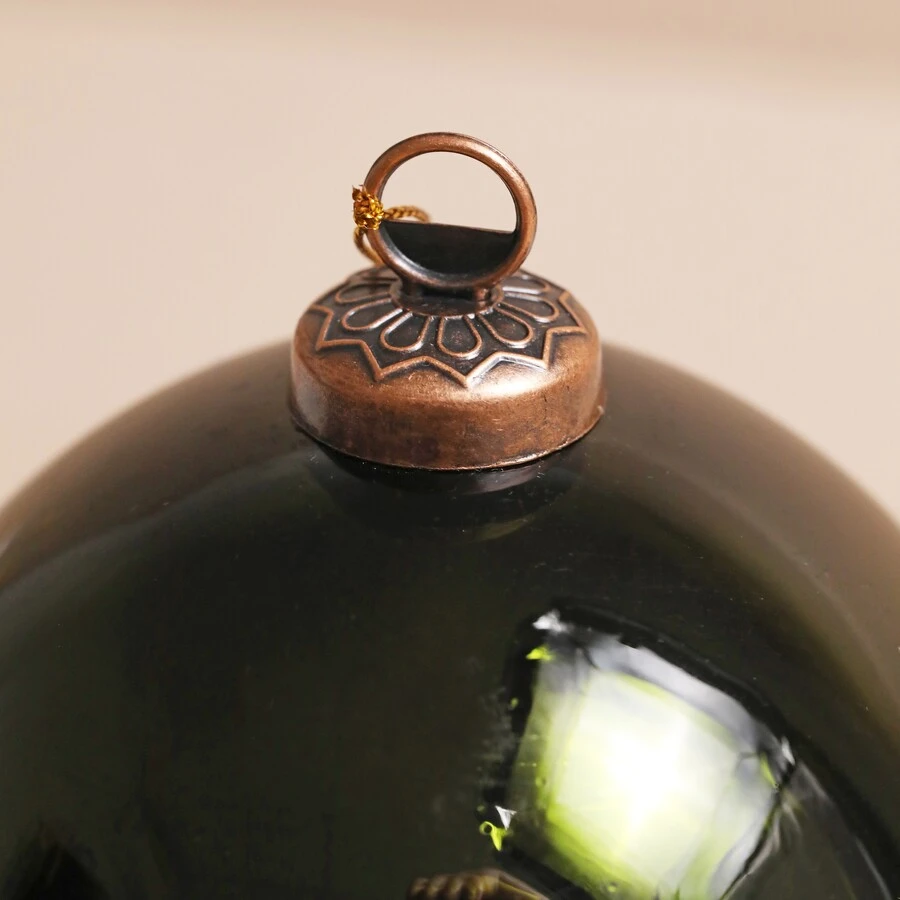 Holly And Fir Tree Glass Bauble Candle 5 Holly And Fir Tree Glass Bauble Candle - Image 3