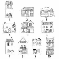 Personalised Wooden House Decoration -Jellycat Christmas Store house options 900x900 1