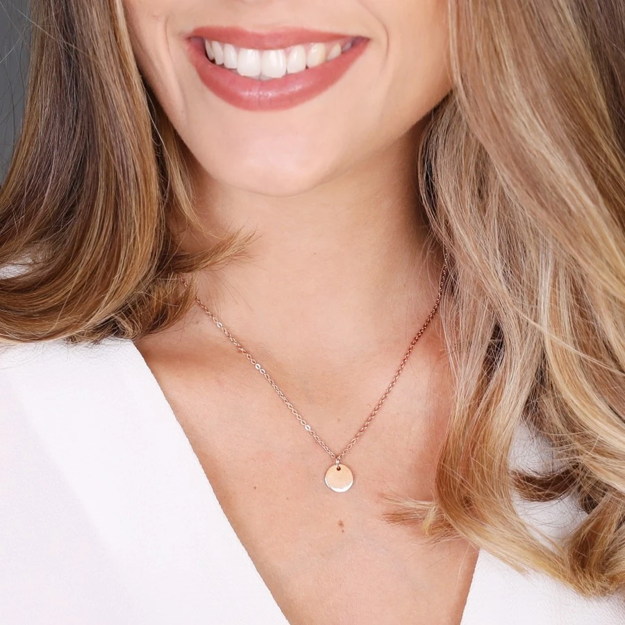 Personalised Disc Charm Initial Necklace 7 Personalised Disc Charm Initial Necklace - Image 5