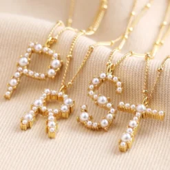 Irregular Pearl Initial Necklace In Gold -Jellycat Christmas Store irregular pearl initial necklace gold 4x3a0932 900x900 1