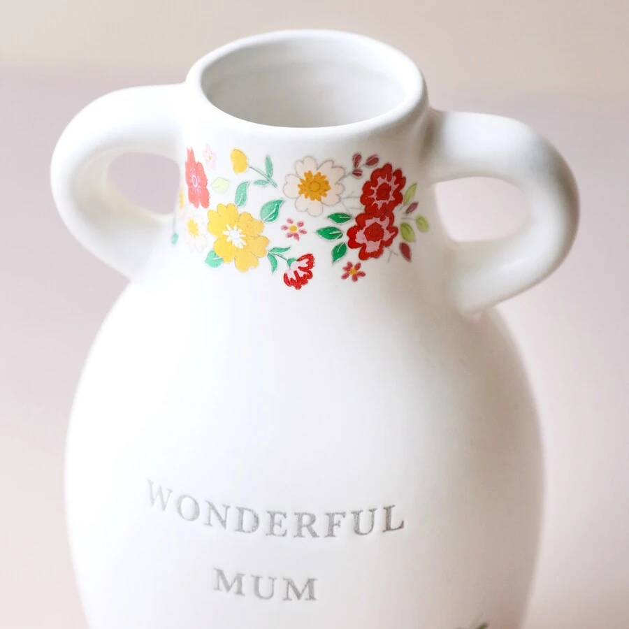 Ceramic Wonderful Mum Floral Vase, H15.5cm 4 Ceramic Wonderful Mum Floral Vase, H15.5cm - Image 2
