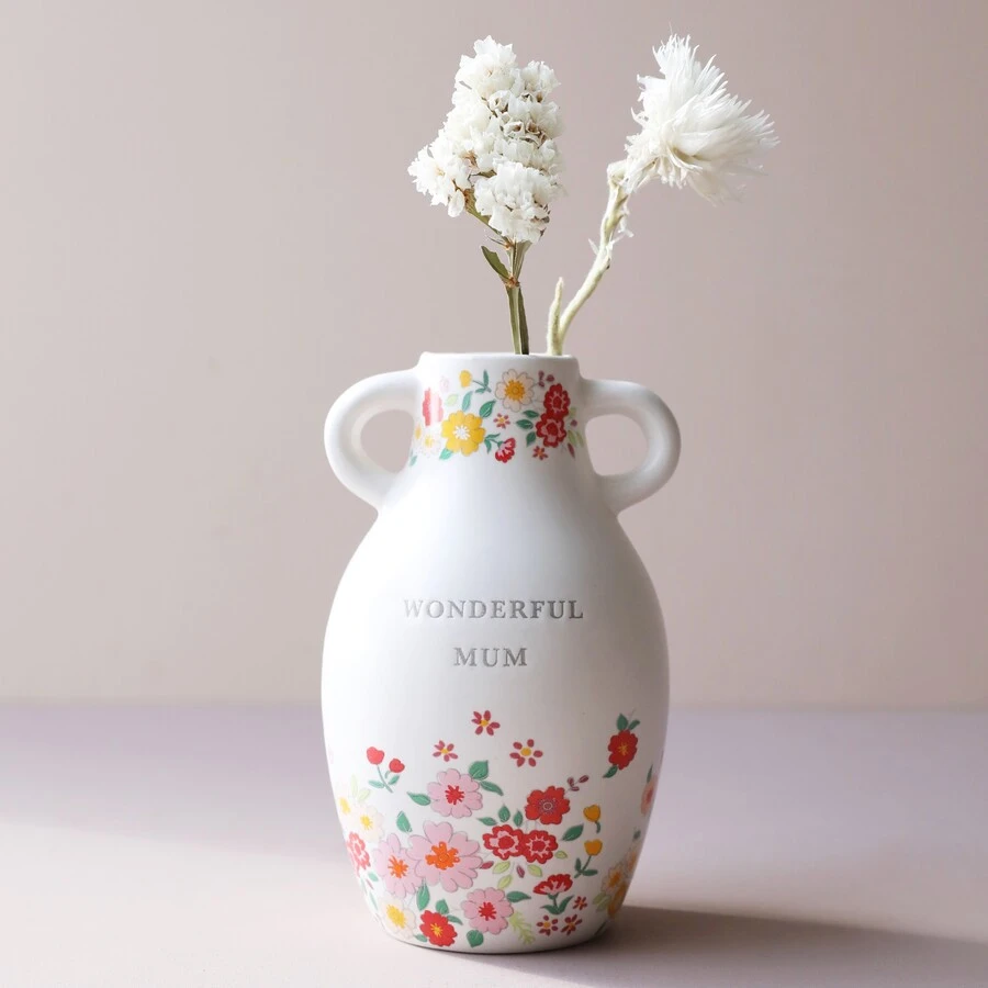 Ceramic Wonderful Mum Floral Vase, H15.5cm 5 Ceramic Wonderful Mum Floral Vase, H15.5cm - Image 3