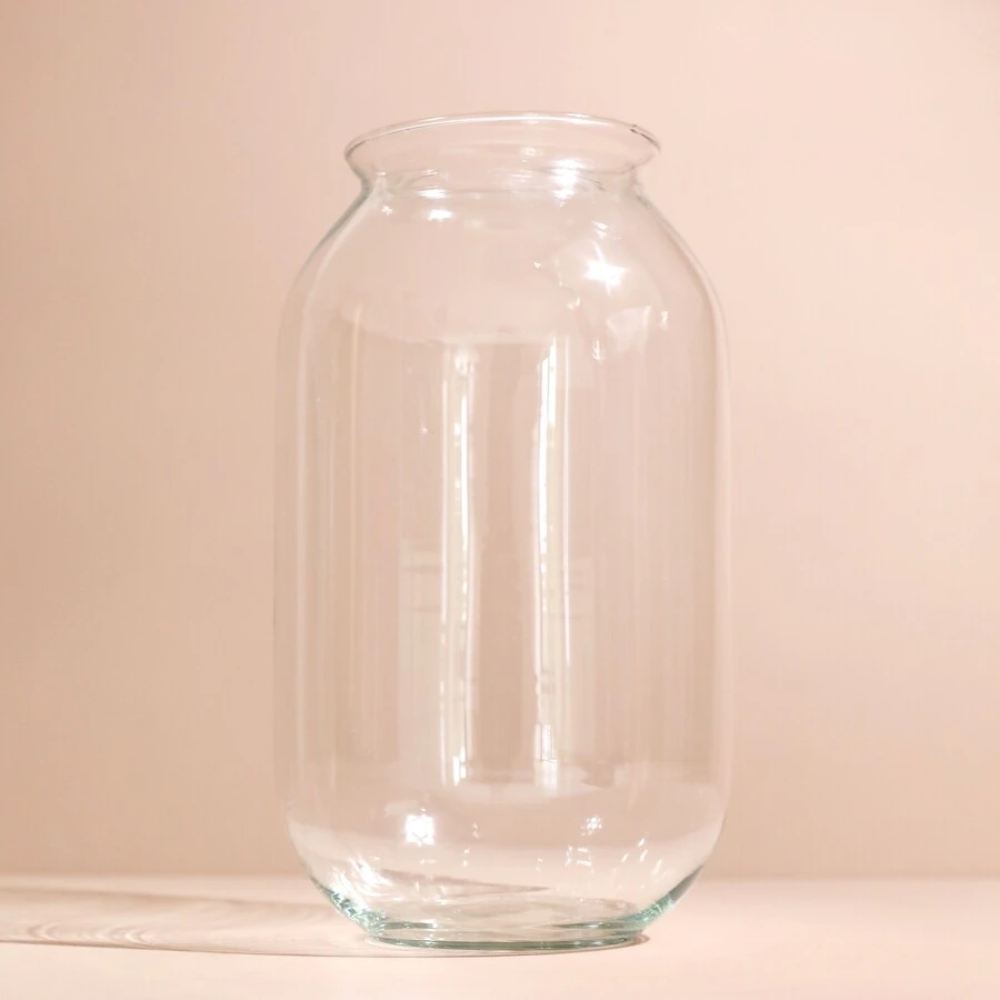 Large Rounded Glass Vase, H29.5cm 5 Large Rounded Glass Vase, H29.5cm - Image 3