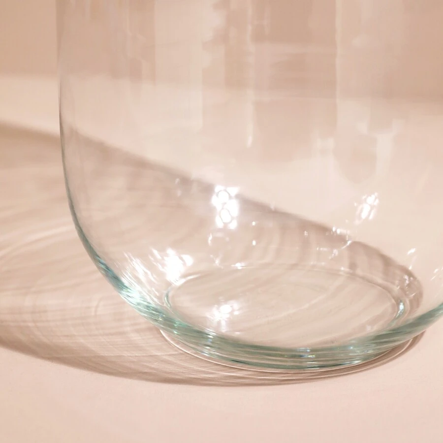 Large Rounded Glass Vase, H29.5cm 7 Large Rounded Glass Vase, H29.5cm - Image 5