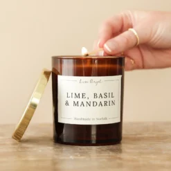 Lisa Angel Lime, Basil & Mandarin Scented Soy Candle