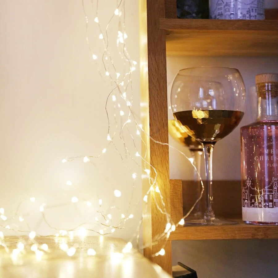 Plug In Silver Wire Waterfall String Lights 7 Plug In Silver Wire Waterfall String Lights - Image 5