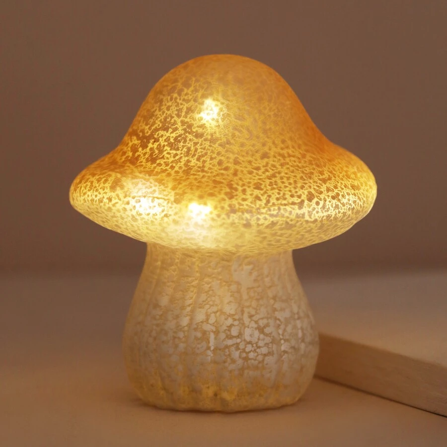 Medium Neutral Glass Mushroom Light 4 Medium Neutral Glass Mushroom Light - Image 2