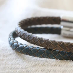 Men's Personalised Antiqued Woven Leather Bracelet 14 Men's Personalised Antiqued Woven Leather Bracelet -Jellycat Christmas Store mens personalised antiqued woven leather bracelet 0v8a6858 900x900 1