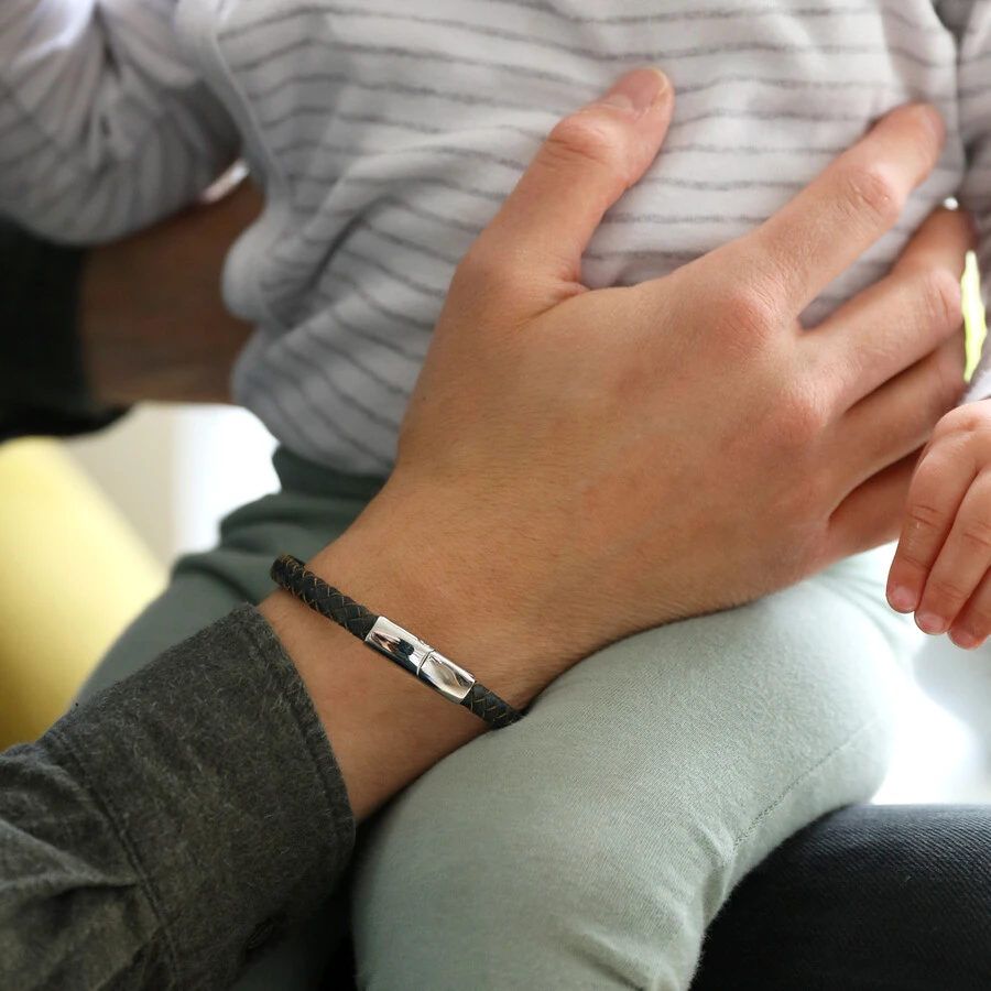 Men's Personalised Antiqued Woven Leather Bracelet 11 Men's Personalised Antiqued Woven Leather Bracelet - Image 9