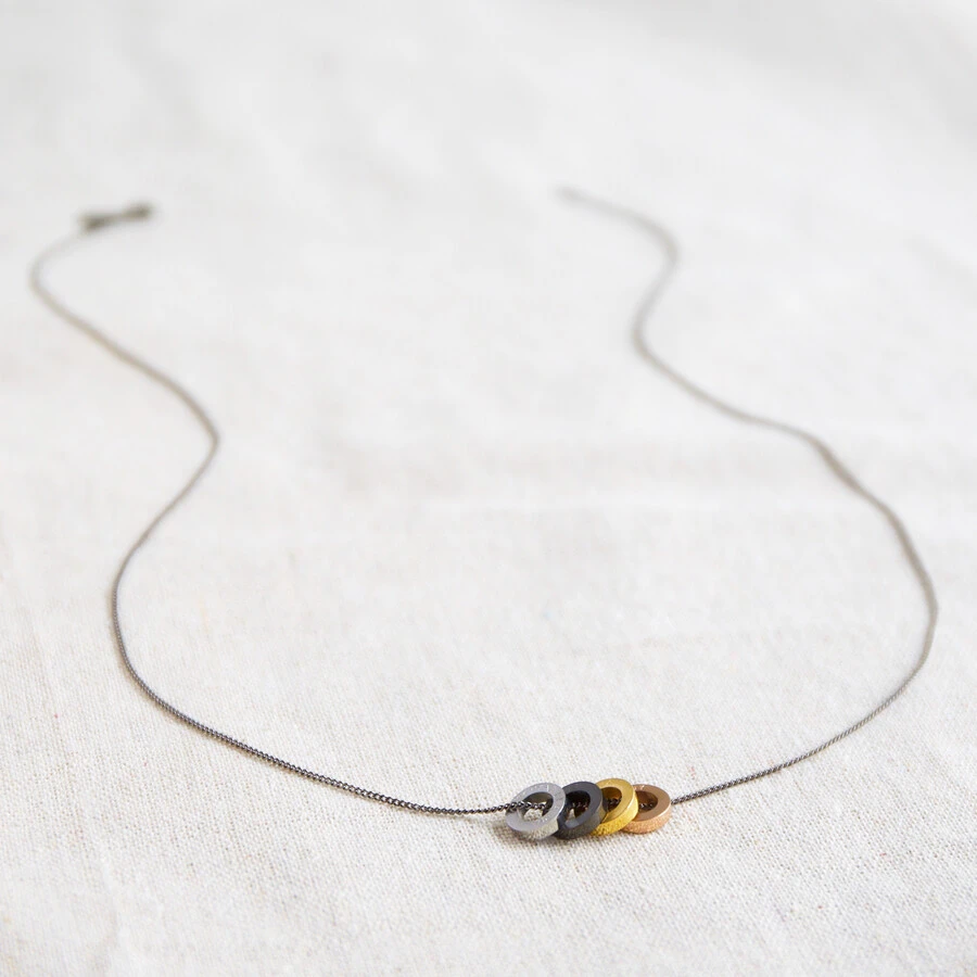 Men's Personalised Mixed Metal 'Family' Bead Necklace 12 Men's Personalised Mixed Metal 'Family' Bead Necklace - Image 10