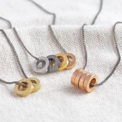 Men's Personalised Mixed Metal 'Family' Bead Necklace