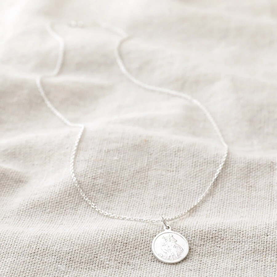 Men's Personalised Sterling Silver St Christopher Pendant Necklace 11 Men's Personalised Sterling Silver St Christopher Pendant Necklace - Image 9