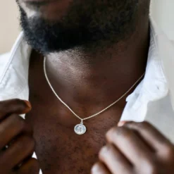 Men's Personalised Sterling Silver St Christopher Pendant Necklace 18 Men's Personalised Sterling Silver St Christopher Pendant Necklace -Jellycat Christmas Store mens personalised sterling silver st christopher pendant necklace 4x3a5882 900x900 1