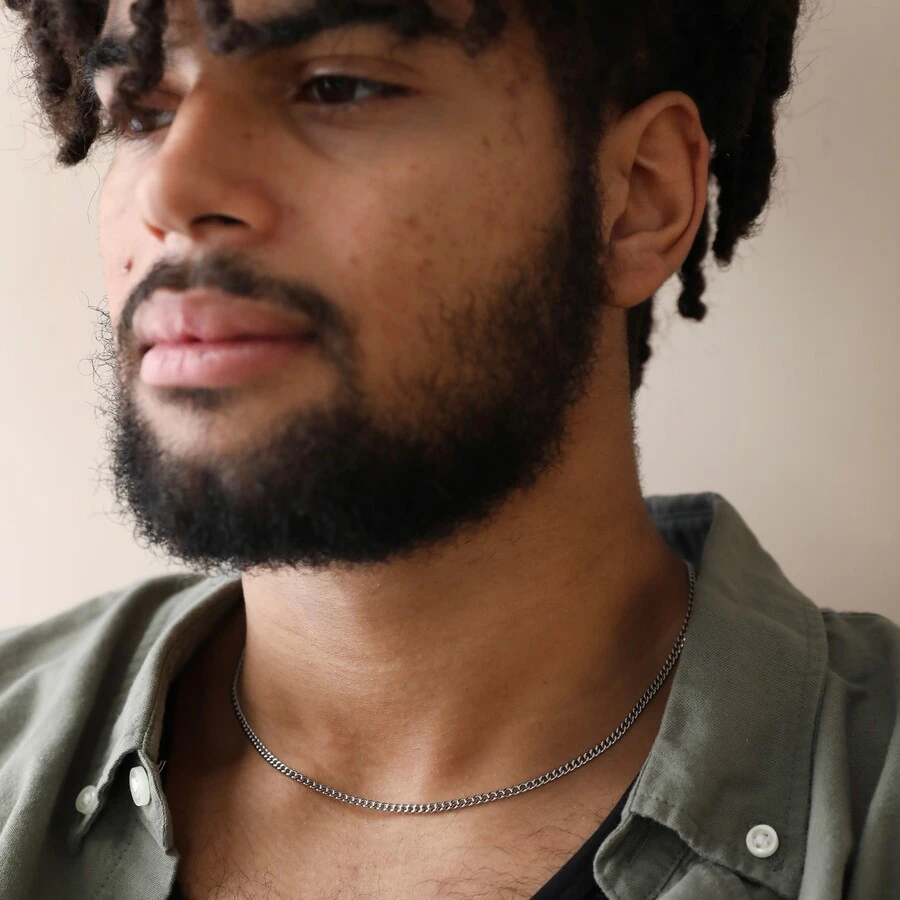 Men's Stainless Steel Curb 'Connell's Chain' Necklace 7 Men's Stainless Steel Curb 'Connell's Chain' Necklace - Image 5