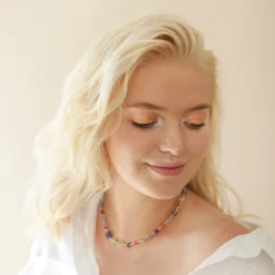 Millefiori Heart Bead Necklace -Jellycat Christmas Store millefiori heart bead necklace 443a7127 900x900 1