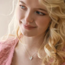 Mixed Metal Hammered Double Heart Pendant Necklace In Silver 8 Mixed Metal Hammered Double Heart Pendant Necklace In Silver -Jellycat Christmas Store mixed metal hammered double heart pendant necklace silver 4x3a0864 900x900 1