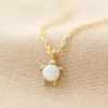 Opal Turtle Charm Necklace In Gold -Jellycat Christmas Store opal turtle charm necklace in gold 0v8a9724 900x900 1