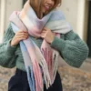 Pastel Multicoloured Check Winter Scarf -Jellycat Christmas Store pastel multicoloured check winter scarf 4x3a9749 2 900x900 1