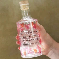 Personalised 500ml Bridesmaid Light Up Glitter Globe Spirit