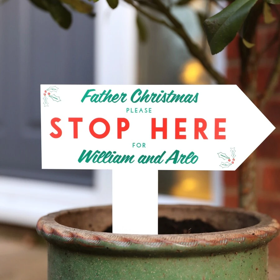 Personalised Acrylic Father Christmas Please Stop Here Sign 7 Personalised Acrylic Father Christmas Please Stop Here Sign - Image 5